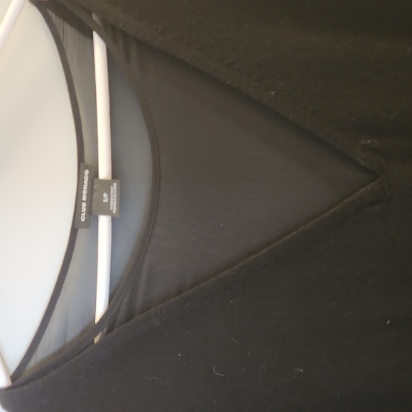 Club Monaco Sweater Dress with sheer v-neck - Picture 3 of 4